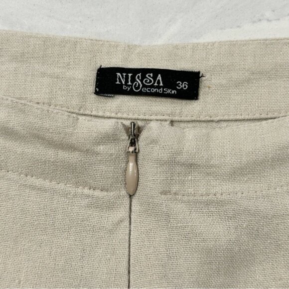 Vintage Nissa Linen Blend Hip Hugger Flared Pant - Picture 11 of 16